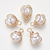 ABS Plastic Imitation Pearl Pendants KK-N235-020A-2