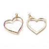 Brass Micro Pave Cubic Zirconia Pendants ZIRC-G168-10G-2