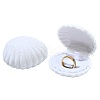 1Pc Shell Shaped Velvet Jewelry Storage Boxes VBOX-YW0001-05C-1