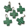 Synthetic Malachite Pendants G-Z067-06P-06-2