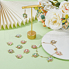 HOBBIESAY 30Pcs 5 Colors Alloy Enamel Pendants ENAM-HY0001-16-4