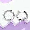 Tarnish Resistant 304 Stainless Steel Huggie Hoop Earrings EJEW-F111B-19mm-P-1