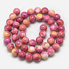 Synthetic Fossil Beads Strands G-L028-6mm-07-6