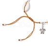 Alloy Turtle Charm Bracelets BJEW-JB11758-06-3