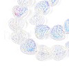 Electroplate Transparent Glass Beads Strands EGLA-N017-04A-3