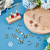   40Pcs 2 Colors Brass Clip-on Earring Converters Findings KK-PH0004-90-5