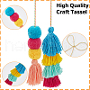Polyester Tassel Pendant Decoration HJEW-WH20003-04B-01-7