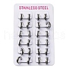 304 Stainless Steel with Cubic Zirconia and Enamel Earrings EJEW-M001-19P-3