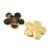 304 Stainless Steel Resin Pendants STAS-V015-52G-B-2