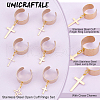6Pcs 6 Style 304 Stainless Steel Open Cuff Rings Set RJEW-AB00007-5