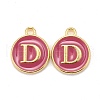 Golden Plated Alloy Enamel Charms X-ENAM-S118-08D-1