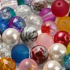 Opaque Spray Painted Glass Beads DGLA-MSMC002-10mm-2