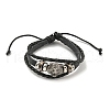 PU Imitation Leather Cord Triple Layer Multi-strand Bracelets BJEW-P329-04B-AS-1