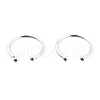 Anti-Tarnish Rhodium Plated 925 Sterling Silver Cuff Earrings EJEW-H124-06P-1
