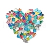Mixed Shape with Glitter Powder Mosaic Tiles Glass Cabochons DIY-P045-06-2