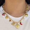 Heart & Pepper & Cherry Alloy Enamel Pendant Necklaces FS-WG54D76-01-2