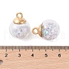 Glass Round Pendants GLAA-P063-01G-05-3