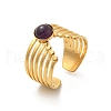 Natural Amethyst Finger Rings RJEW-K290-06G-2