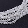 Natural Quartz Crystal Round Beads Strands X-G-J303-01-6mm-1