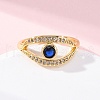 Brass Micro Pave Cubic Zirconia Rings for Women RJEW-U047-27G-2