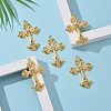Alloy Rhinestone Cross Big Pendants ALRI-1475-G-RS-5