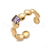 Mother's Day Rings 304 Stainless Steel Cuff Rings for Women RJEW-H246-03G-02-4