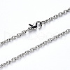 Non-Tarnish 304 Stainless Steel Cable Chain Necklace NJEW-S420-007C-P-2