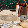 Polyester Jacquard Flower Ribbon for Clothing Accessories OCOR-WH0090-73B-7