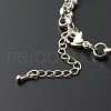 304 Stainless Steel Rolo Chain Bracelet AJEW-JB01012-4