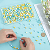 SOFPLATE 500Pcs Rubberized Style Imitated Silicone Acrylic Beads MACR-SP0001-07F-3