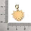 Heart 304 Stainless Steel Rhinestone Pendant Decorations STAS-H202-04G-01-3