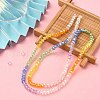 Transparent Electroplate Glass Beads Strands GLAA-YW0002-F01-6