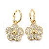 Brass Micro Pave Clear Cubic Zirconia Charms X-ZIRC-L091-075G-2