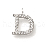 304 Stainless Steel Micro Pave Cubic Zirconia Pendants STAS-H228-06P-D-1