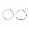 Electroplated 304 Stainless Steel Big Hoop Earrings EJEW-G258-02A-2