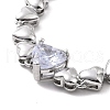 Micro Pave Cubic Zirconia Link Bracelets BJEW-F438-01P-2