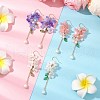 Shell Pearl Dangle Earrings EJEW-TA00617-1