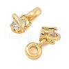 Brass Micro Pave Cubic Zirconia Pendants KK-U056-13G-2