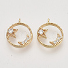 Brass Micro Pave Cubic Zirconia Charms KK-N216-27B-1