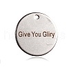 Non-Tarnish Spray Painted Stainless Steel Pendants STAS-F090-06P-1