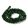Transparent Electroplate Glass Beads Strands GLAA-F029-4mm-D25-2