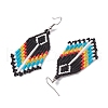 Boho 304 Stainless Steel with Glass Dangle Stud Earring EJEW-MZ00174-4