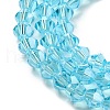 Transparent Electroplate Glass Beads Strands GLAA-F029-4mm-C20-3