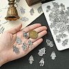 50Pcs 5 Styles Tibetan Style Alloy Pendants TIBEP-YW0001-79-5