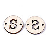 Unfinished Natural Poplar Wood Links Connectors WOOD-S045-140A-01S-2