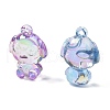 Electroplate Transparent UV Plating Acrylic Pendants OACR-I014-33-3