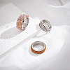Unicraftale 9Pcs 3 Style 316 Stainless Steel Grooved Finger Ring Settings STAS-UN0034-96-2