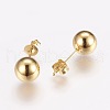 Brass Ear Studs EJEW-E213-D-11G-2