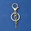 304 Stainless Steel Initial Letter Key Charm Keychains KEYC-YW00004-09-2