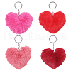 GOMAKERER 4Pcs 4 Colors Polyester Keychains KEYC-GO0001-07-1